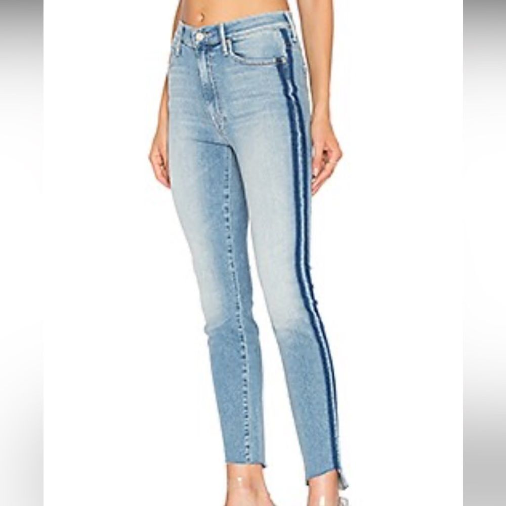 Mother stunner zip ankle step fray  skinny jeans size 24